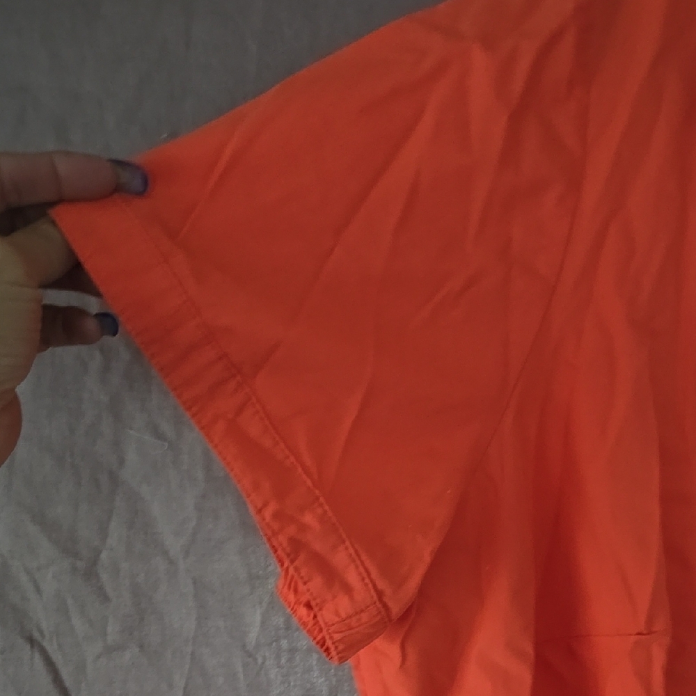 Basic Editions Orange Casual Button Down Shirt - image 4